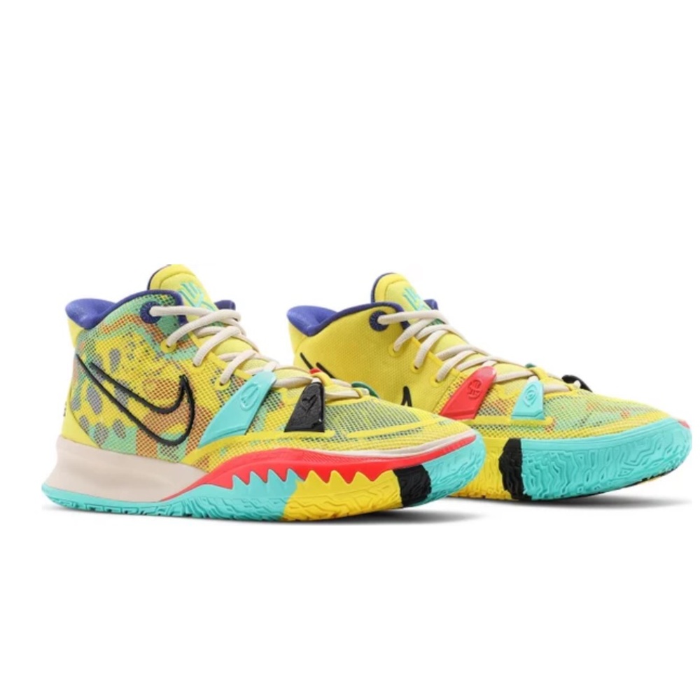 Nike Kyrie 7 Copa 1 World 1 People Basketball Shoes Yellow Size 7y New (no box)